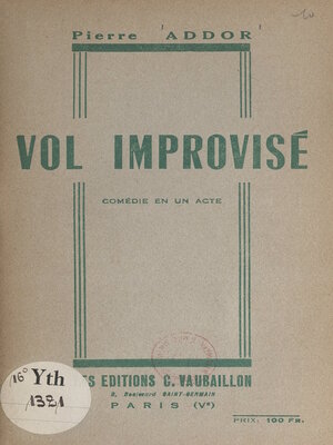 cover image of Vol improvisé